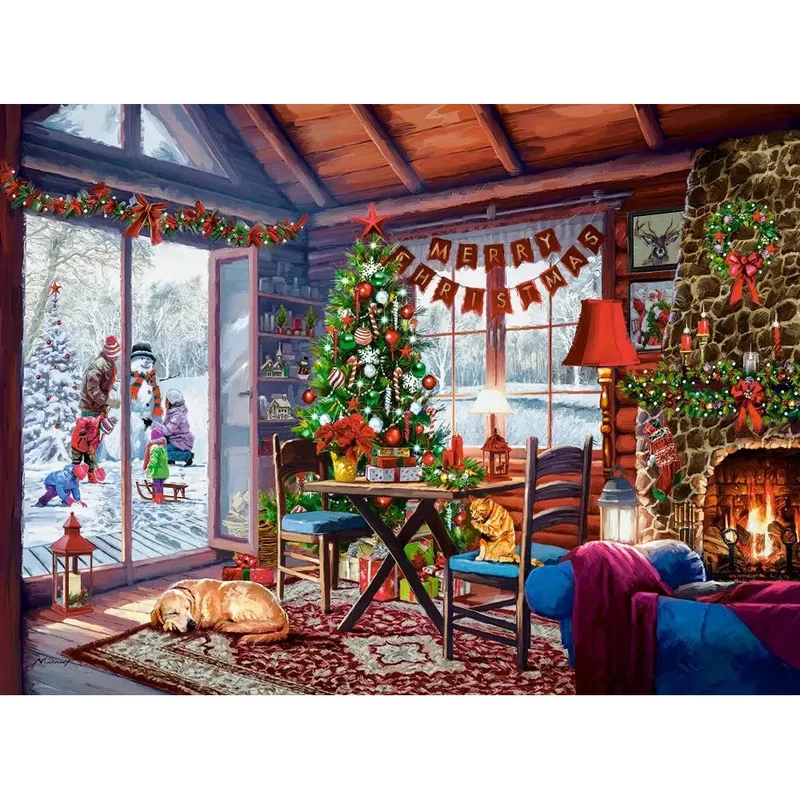 Castorland 2000-Pieces Christmas Cottage Puzzle