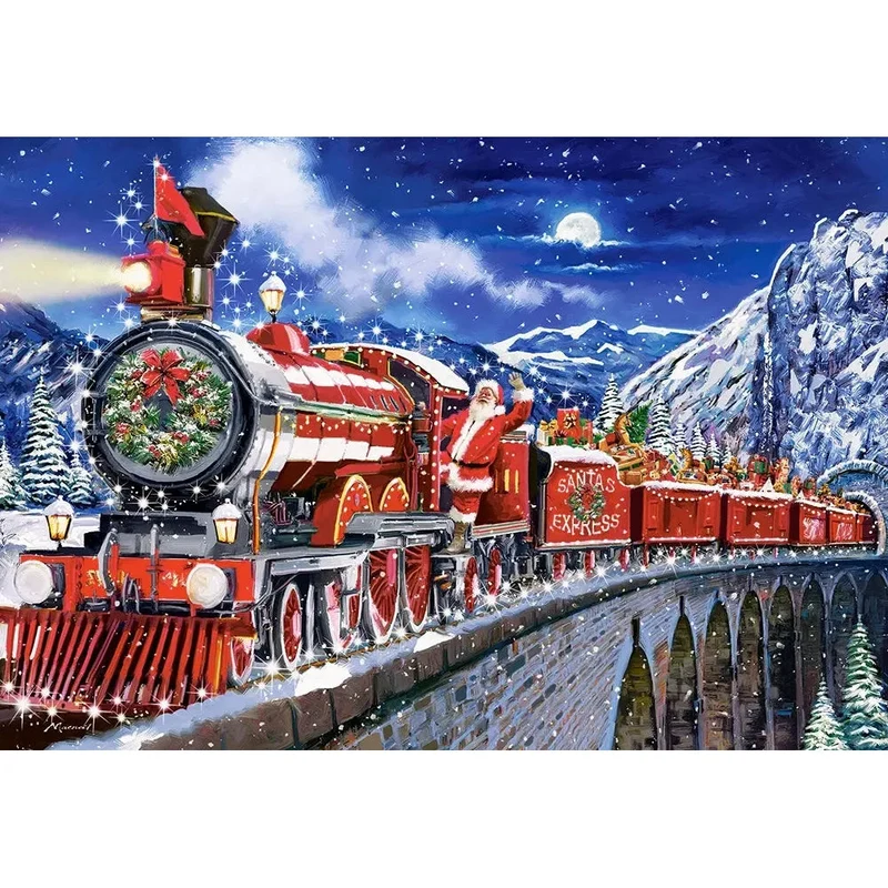 Castorland 1000-Pieces Santa'S Coming To Town Puzzle