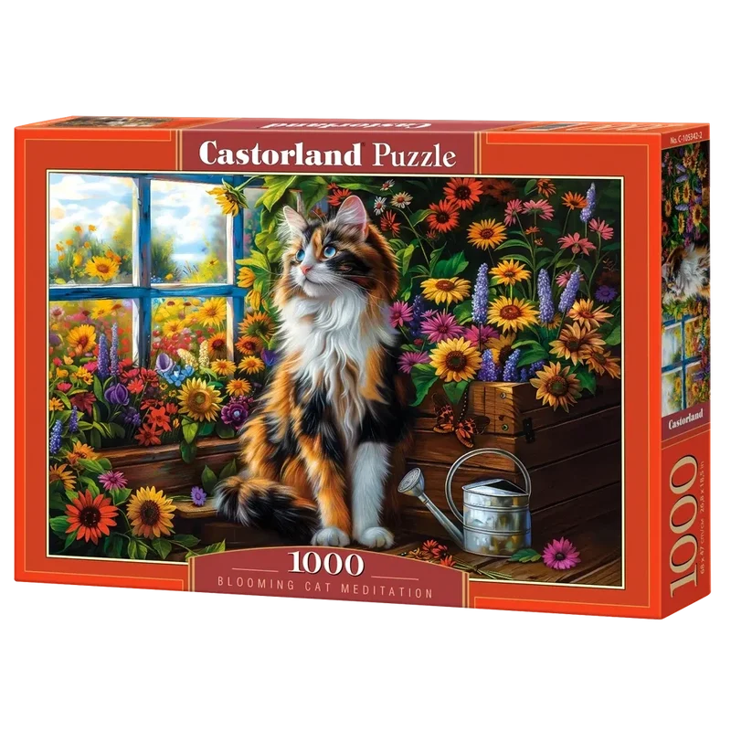 Castorland 1000-Pieces Blooming Cat Meditation Puzzle