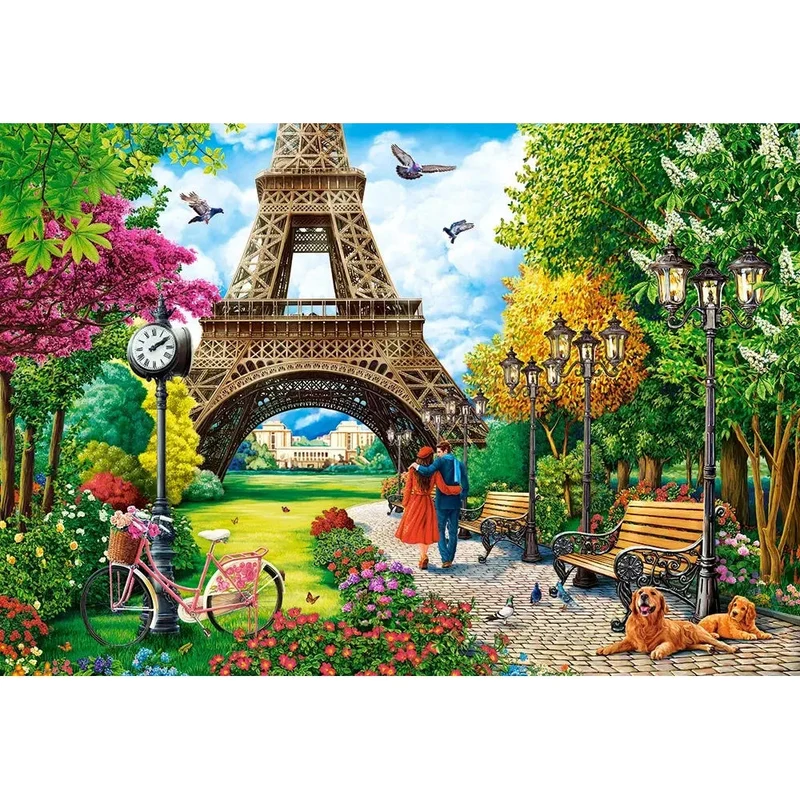 Castorland 1000-Pieces Spring In Paris Puzzle