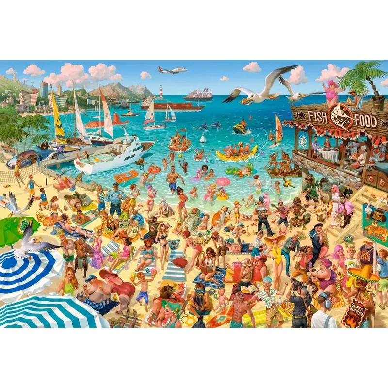 Castorland 1000-Pieces Fun By The Sea Puzzle