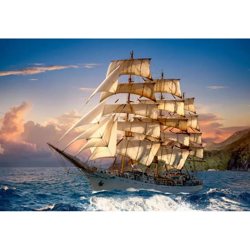 Castorland 1500-Pieces Sailing At Sunset Puzzle