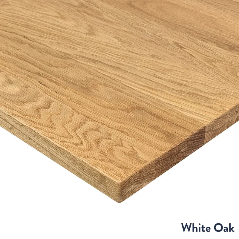 Desky Dual Mini Hardwood Sit Stand Desk 80cm White Oak Desktop and Matte Black Frame