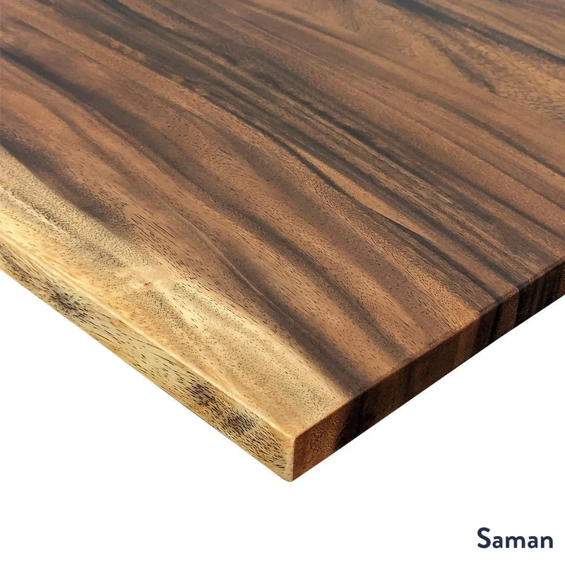 Desky Dual Hardwood Standing Desk With Drawer 180cm Maple Desktop and Matte Black Frame