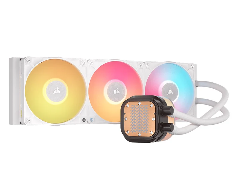 Corsair iCUE LINK TITAN 360 RX LCD 360mm RGB AIO Liquid CPU Cooler - White (CW-9061026-WW)
