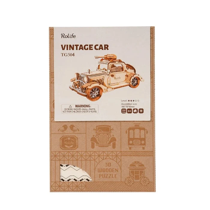Robotime Classical 3D Wooden Vintage Car