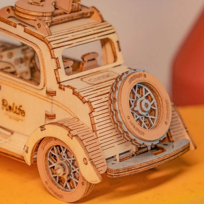 Robotime Classical 3D Wooden Vintage Car