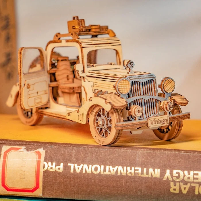 Robotime Classical 3D Wooden Vintage Car