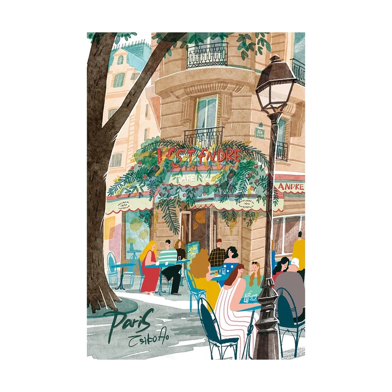 Robotime 1000-Pieces Leisure in Paris Puzzle
