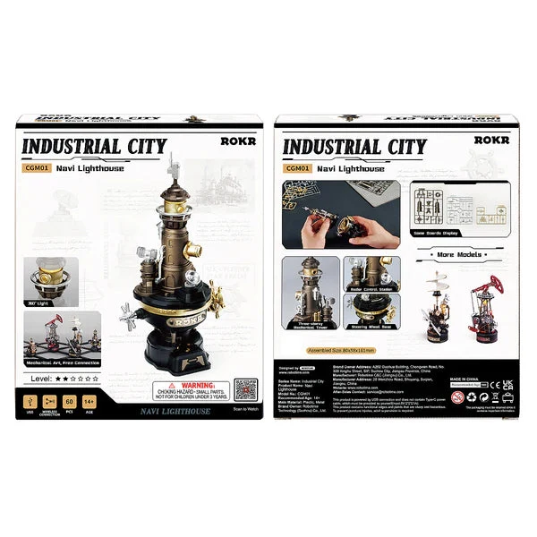 Robotime Industrial City Navi Lighthouse