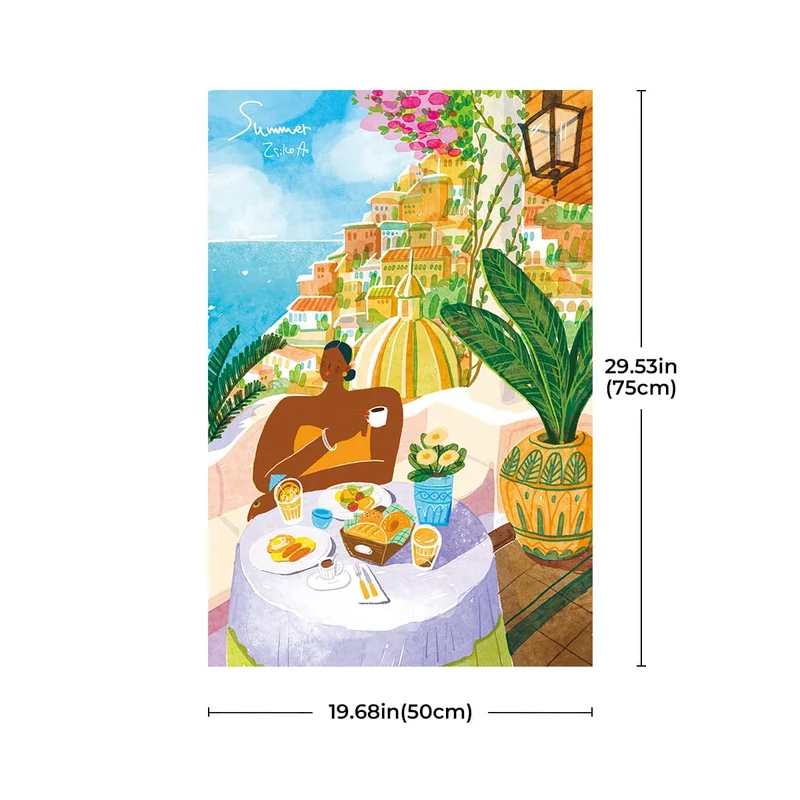 Robotime 1000-Pieces Amalfi Holiday Puzzle