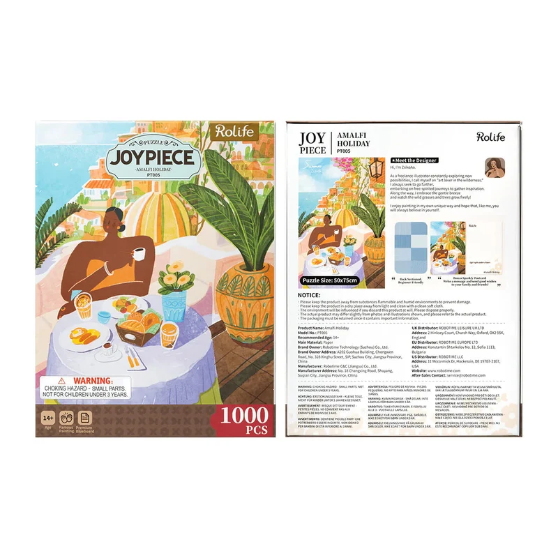 Robotime 1000-Pieces Amalfi Holiday Puzzle