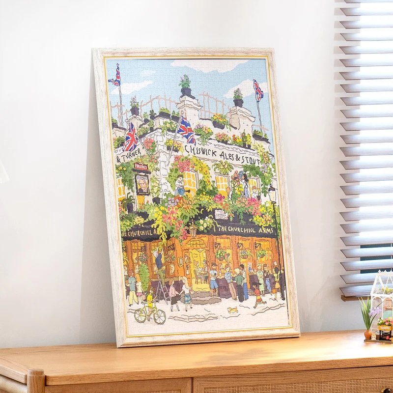 Robotime 1000-Pieces Pub in London Puzzle
