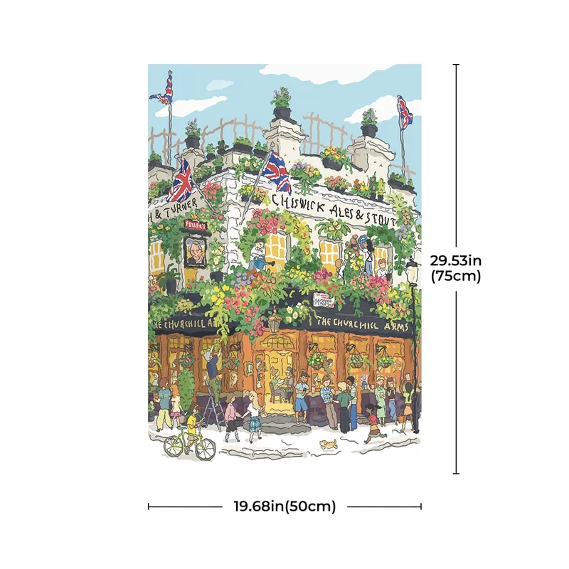 Robotime 1000-Pieces Pub in London Puzzle
