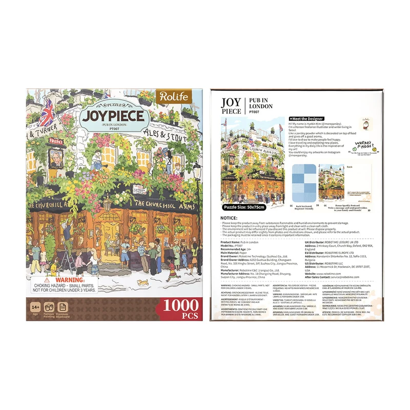 Robotime 1000-Pieces Pub in London Puzzle