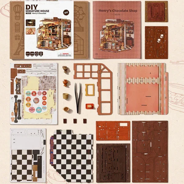 Robotime DIY Mini Store Sweet Chocolate Shop