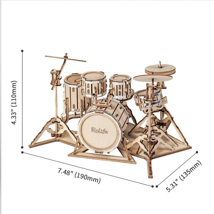 Robotime Classical 3D Drum Kit