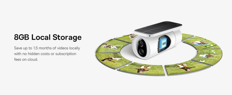 Baseus S1 2K Solar Security Camera with Spotlight (White)