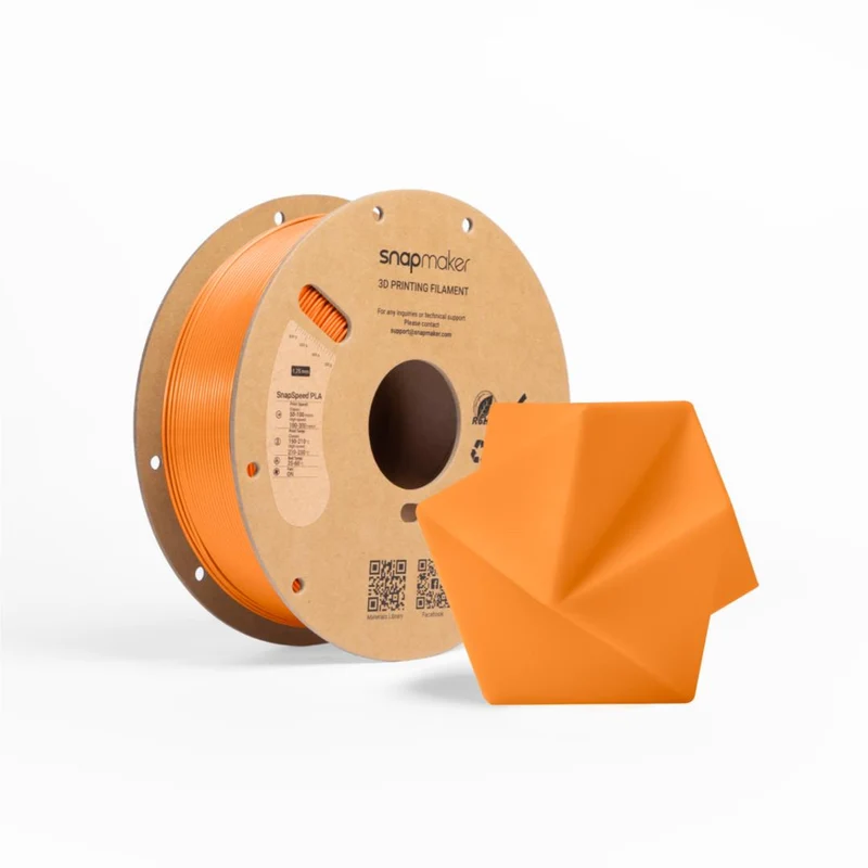 Snapmaker SnapSpeed PLA 3D Printer Filament With Spool (Orange) [1kg]