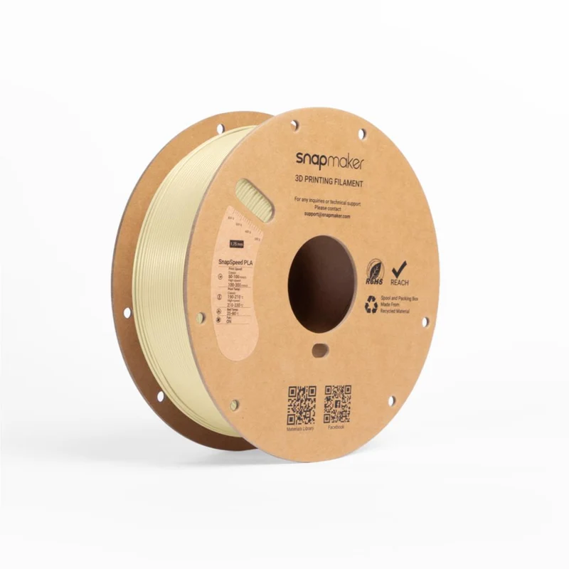 Snapmaker SnapSpeed PLA 3D Printer Filament With Spool (Cream) [1kg]