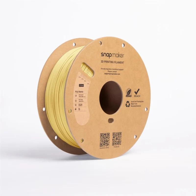 Snapmaker Matte PLA 3D Printer Filament With Spool (Butter Cream) [1kg]