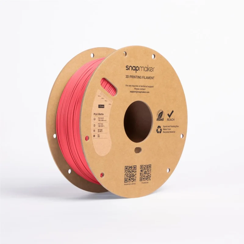 Snapmaker Matte PLA 3D Printer Filament With Spool (Watermelon Red) [1kg]
