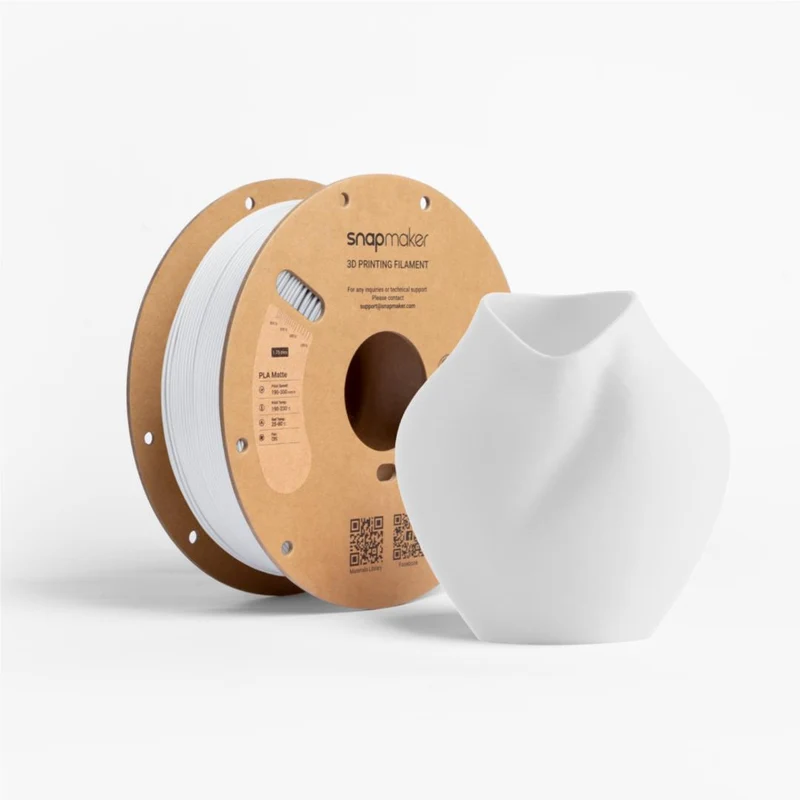 Snapmaker Matte PLA 3D Printer Filament With Spool (Ivory White) [1kg]