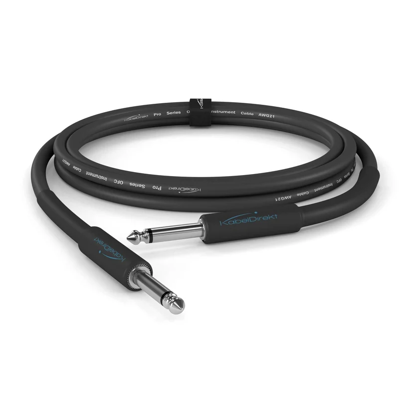 6,3mm Instrumentenkabel / Gitarrenkabel - Audio Kabel für den Anschluss von E-Gitarre an einen Verstärker