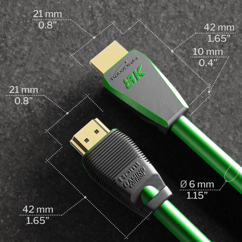KabelDirekt 8K Ultra High Speed HDMI 2.1 Kabel – Gaming Edition