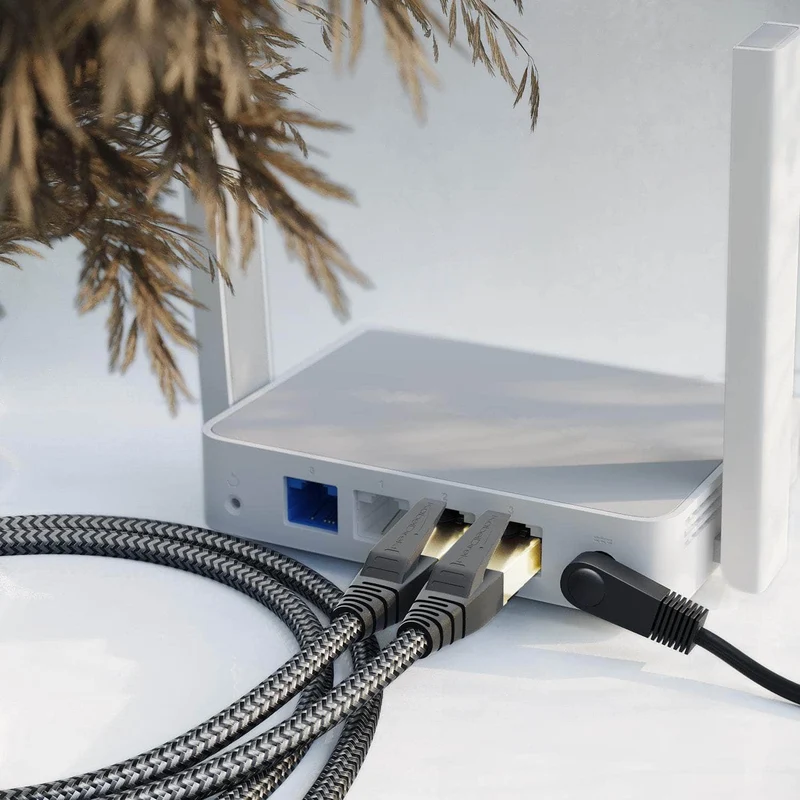 Cat 8 Netzwerkkabel mit FlexMesh-Braiding – 40 Gbit/s Ethernet, LAN & Patch Kabel
