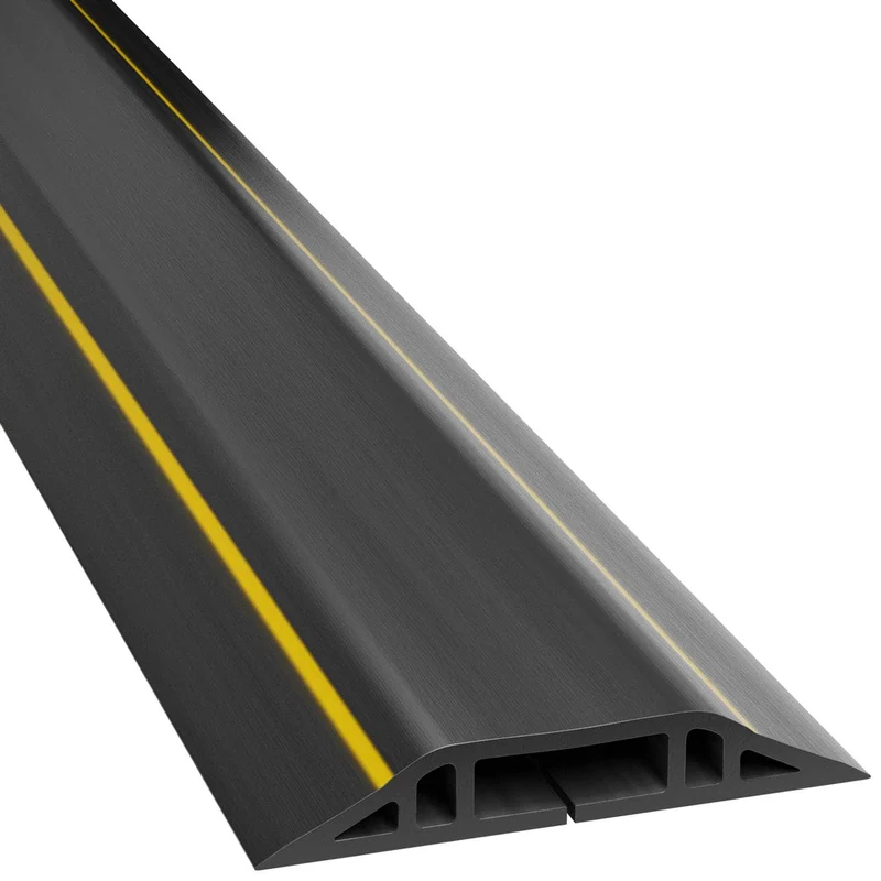 Kabelkanal Boden/Aufbodenkanal für bis zu 3 Kabel, schwarz-gelb
