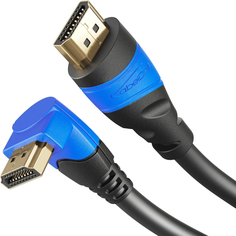 4K High Speed HDMI Kabel – gewinkelt, 270° – mit Ethernet, 3D, ARC, HDR