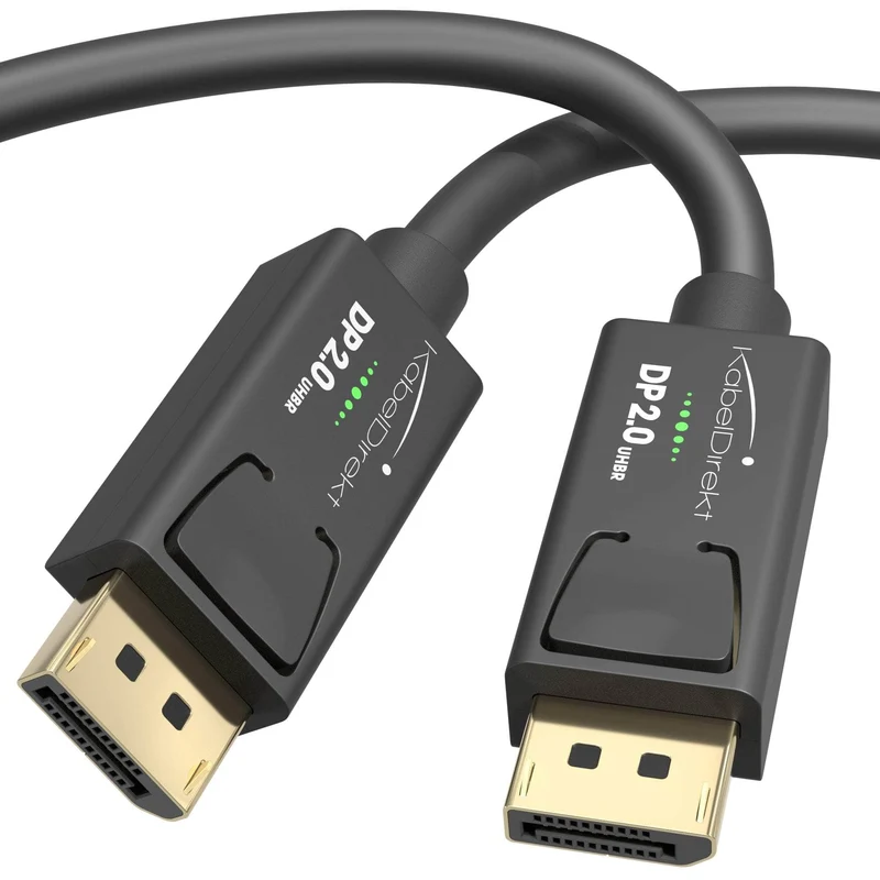 KabelDirekt 8K DisplayPort 2.0 Kabel - DP-Monitorkabel für Gaming-PC/Laptop