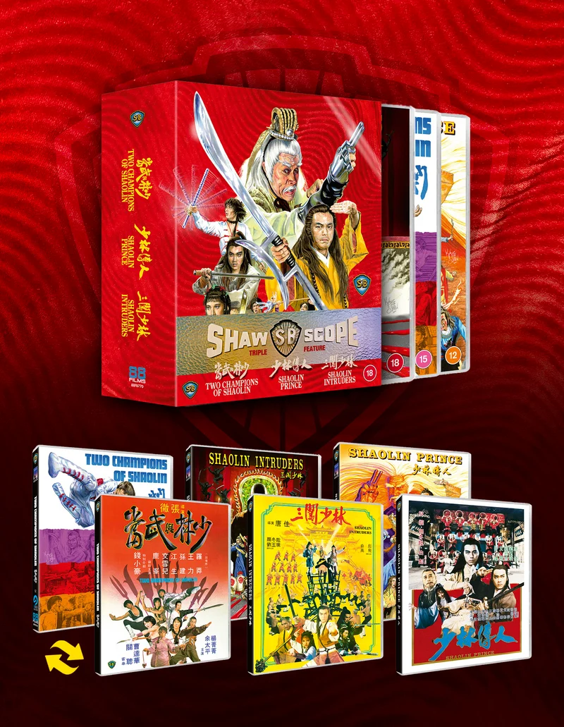 Shawscope Triple Feature - Two Champions of Shaolin / Shaolin Prince / Shaolin Intruders - 88 Asia 52,53,54