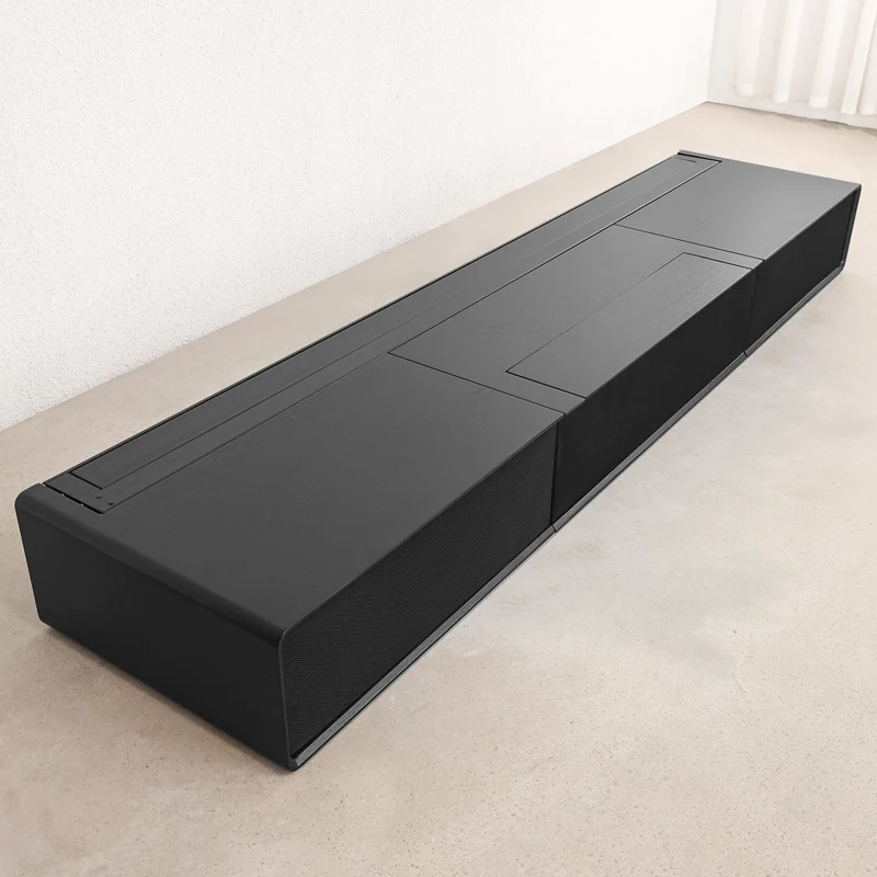 Shore Wood Grain TV Cabinet for Ultra Short Throw Projector (Pre-Assembled)