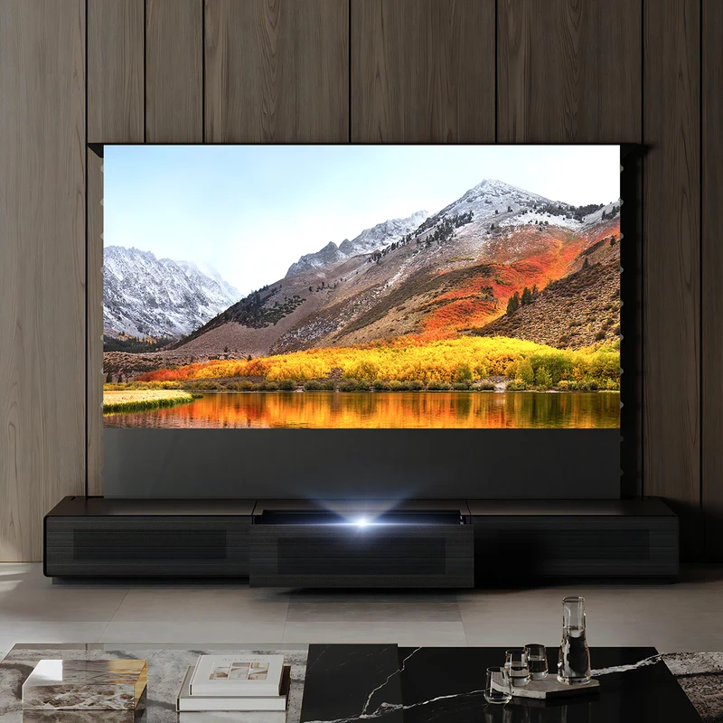 100"-150" Premium Customizable Motorised Laser TV Cabinet for Ultra Short Throw Projector (Pre-Assembled)