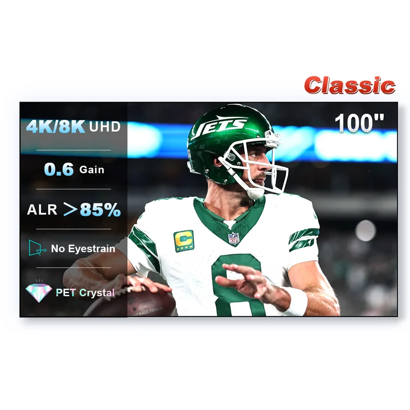 100 Inch NothingProjector PET Crystal Classic UST 85% ALR Projector Screen