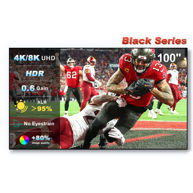 100 Inch NothingProjector Black Series 95% ALR/CLR UST Projector Screen