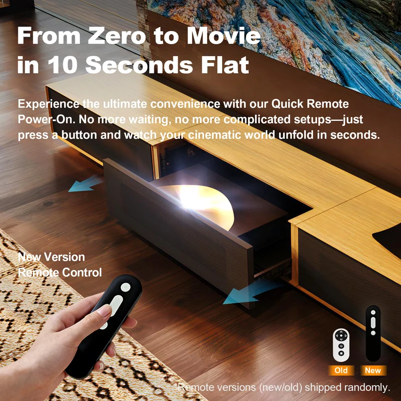 Shore Oak Cabinet for Ultra Short Throw Laser Projector (Pre-assembled)