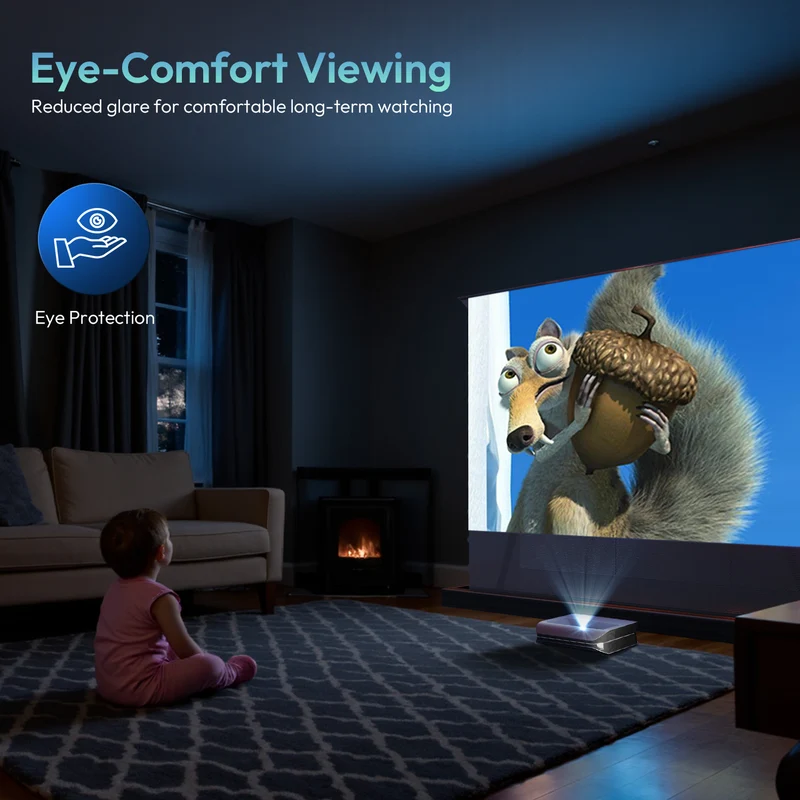 84''-130'' NothingProjector PET Crystal Classic 85% ALR Motorized Floor Rising Screen For Ultra Short Throw Projector