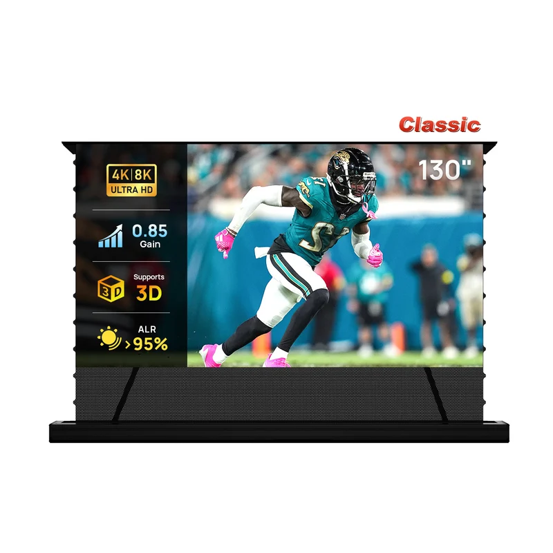 84''-130'' NothingProjector PET Crystal Classic 85% ALR Motorized Floor Rising Screen For Ultra Short Throw Projector