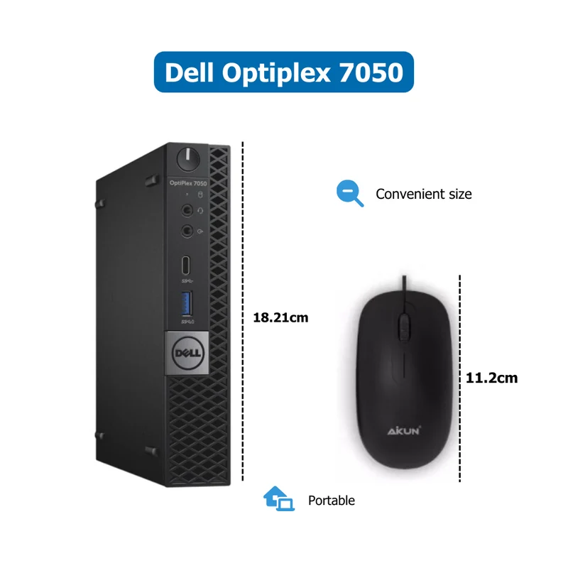 Dell OptiPlex 7050 Micro Desktop PC i5-6500T 16GB RAM 1TB SSD Windows 11 [~Refurbished: Excellent]
