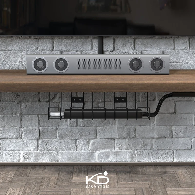 KD Essentials – Kabelkorb aus Metall, Größe M, schraubbar, 2er Set – Kabelhalterung & Kabelwanne
