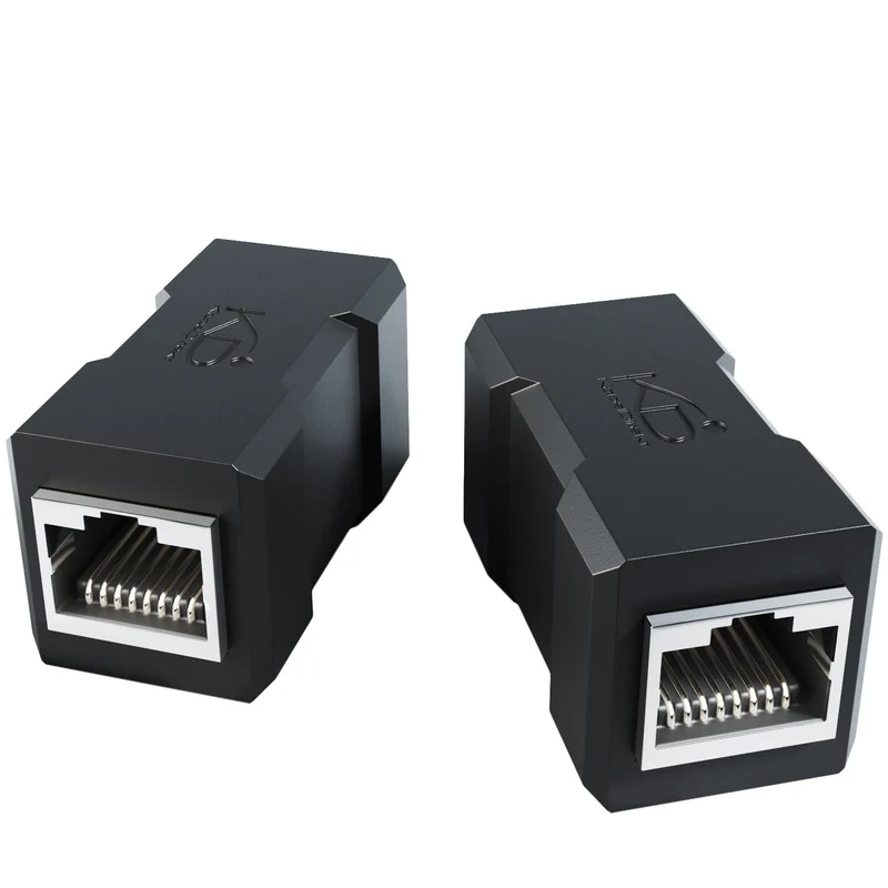 CAT 6a Netzwerkkupplungen, Ethernet, LAN & Patch Kupplungen, schwarz