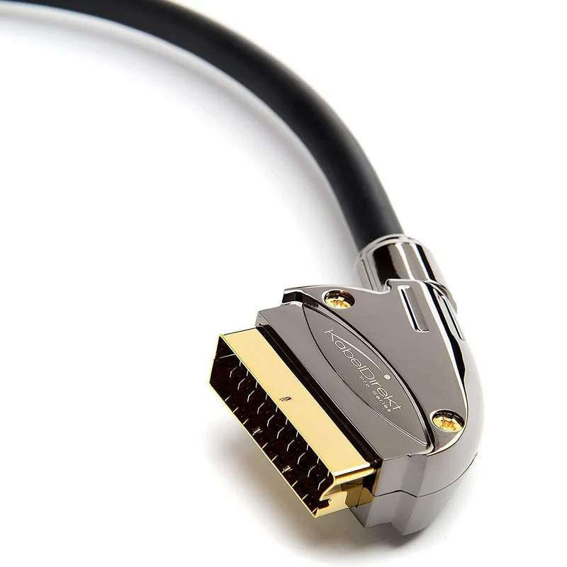 SCART-Kabel – schwarz, vergoldete Stecker