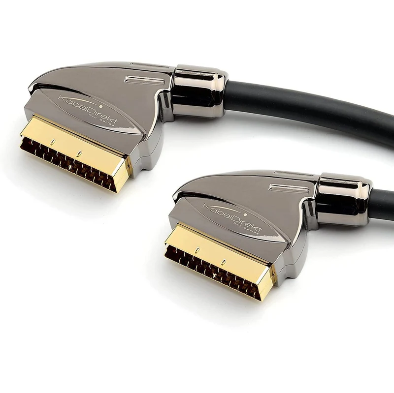 SCART-Kabel – schwarz, vergoldete Stecker