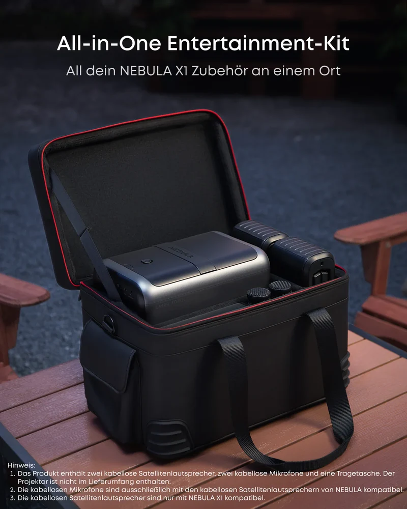 Nebula Sound- und Transport-Set – Beamer Lautsprecher & Tasche im Komplettpaket