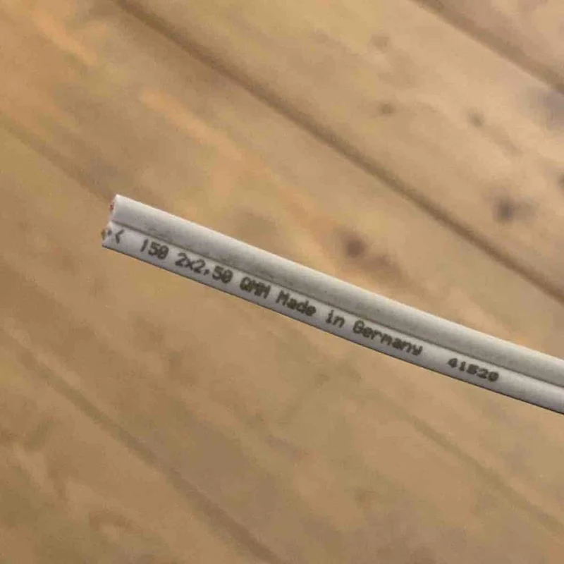 Lautsprecherkabel Weiß 2×2,5mm² / Meterware