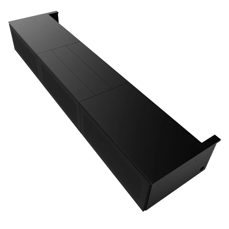 100"-120" Shore Black Motorized Laser TV Flat Pack Cabinet