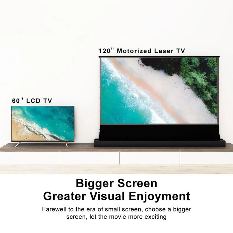 72"-120" VIVIDSTORM S PRO Motorized Tension Floor Rising UST ALR Projector Screen
